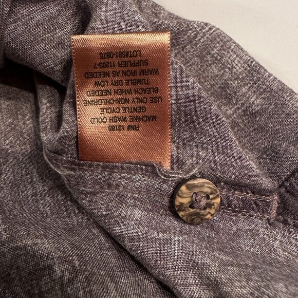 Foundry Supply Co Hawaiian Button Up Tall Shirt Mens Palm Trees Rayon Top - Picture 11 of 13